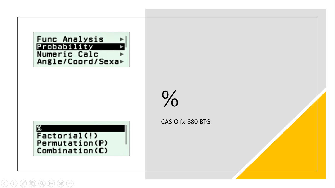 Tính phần trăm trên Casio FX-880BTG - Với tính năng phần trăm sẵn có trên máy tính Casio FX-880BTG, bạn sẽ không còn phải dùng bàn tính hay tính tay như trước. Hãy trải nghiệm cảm giác thoải mái và nhanh chóng khi tính phần trăm trên Casio FX-880BTG.